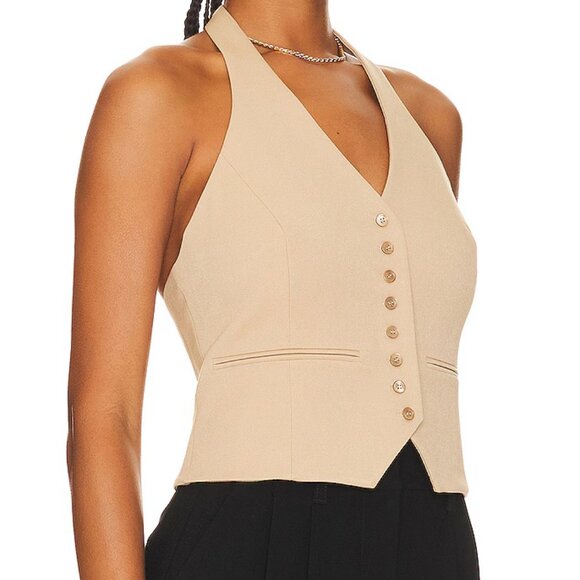 Favorite Daughter, Halter Vest in Beige | Size: M - Picture 2 of 7